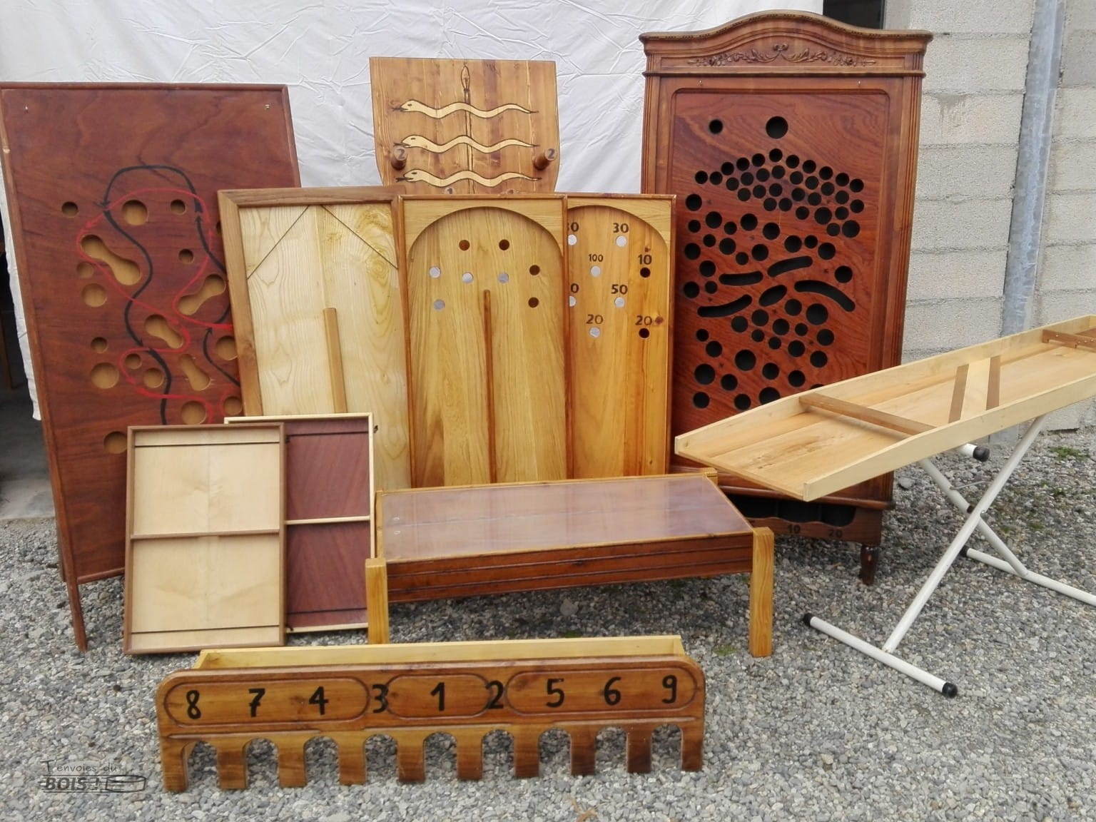 La location de jeux en bois pour centre commercial est prête pour cette collection variée.